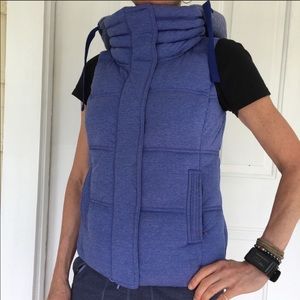 Athleta purple vest jacket with removable hood XXS
